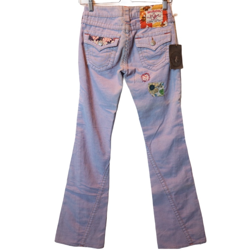 NWT TRUE RELIGION Woodstock Corduroy lavender pant - Picture 2 of 15